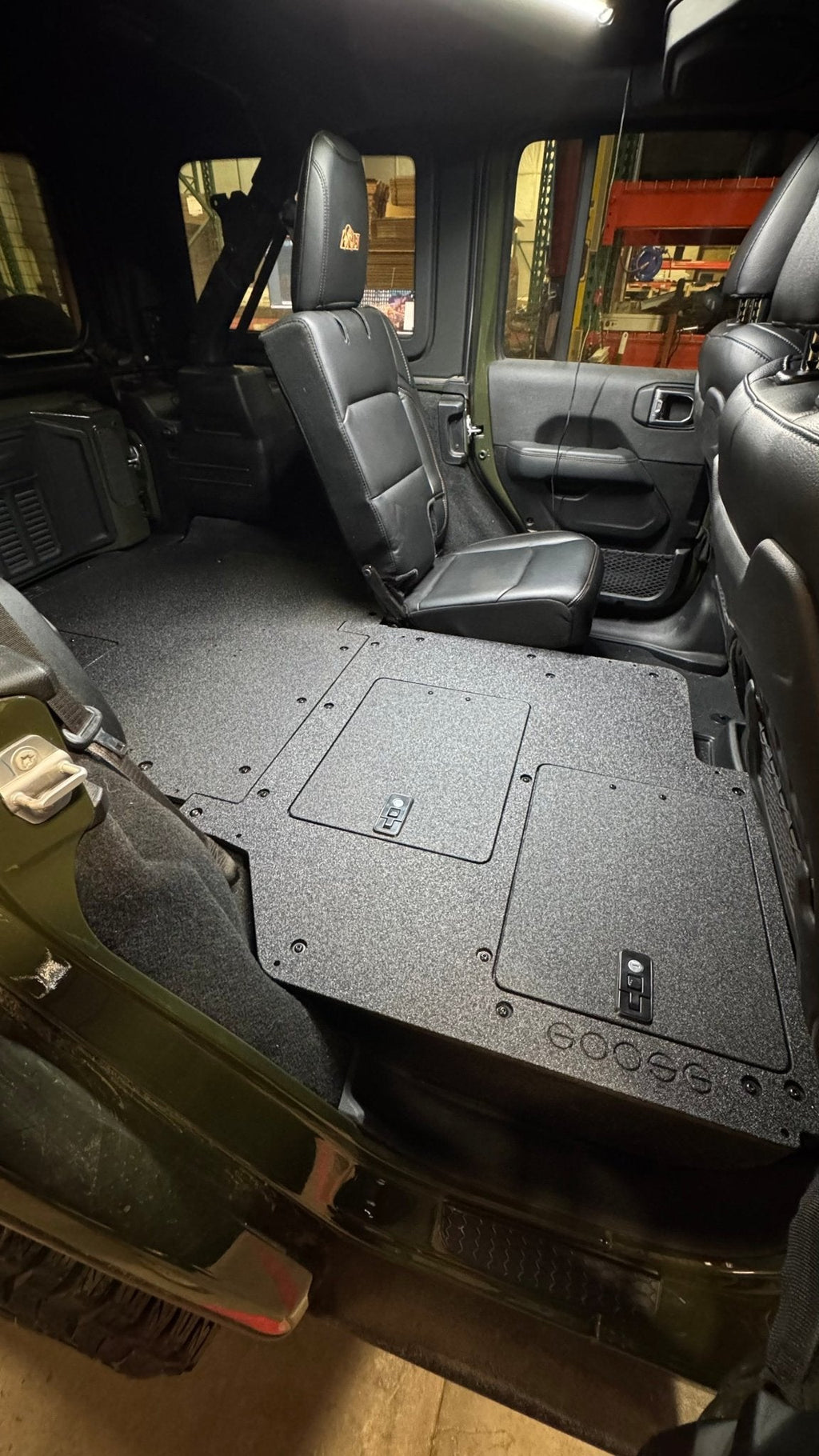 Jeep Wrangler 2024-Present JLU 4 Door - Second Row Seat Delete Plate System - V2