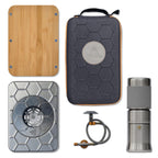 nCamp Kitchen to Go 5 Piece (Stove, Prep, Adapter, Case, Café)
