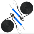 Perfect Tie Down - 12' Rope Lock Tie Down w/Bungee - Blue - 2 Pack
