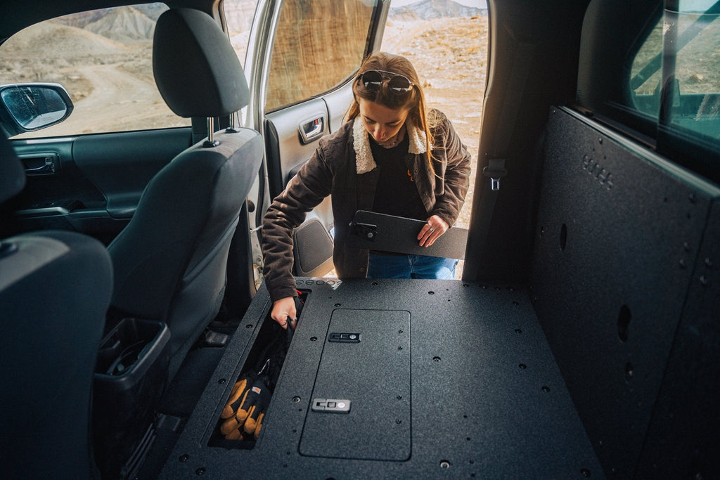 Toyota Tacoma 2005-2023 2nd and 3rd Gen Double Cab Version 2 - Second Row Seat Delete Plate System
